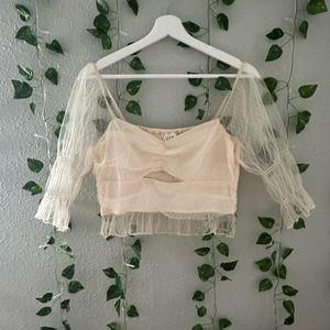 Dainty Light Pink Sheer Top